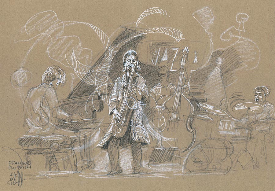 r900-260710_MelissaAldana-LeviHarveyTrio Marquise Knox. 10 juillet 2018. Jazz à Vienne. François Robin
